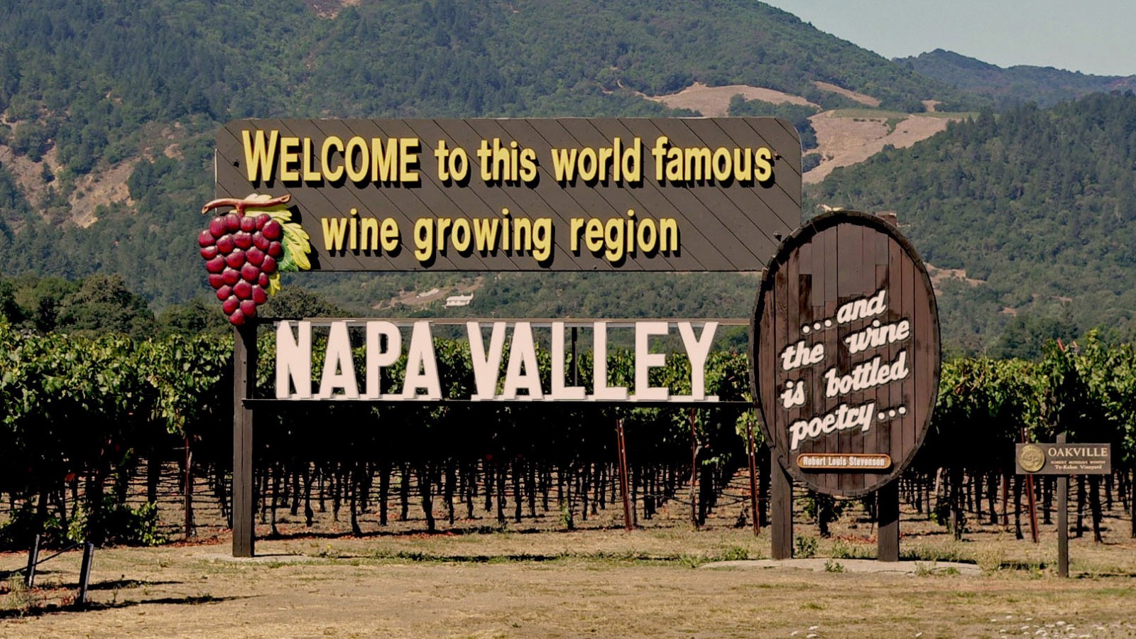 Welcome to world famous Napa Valley