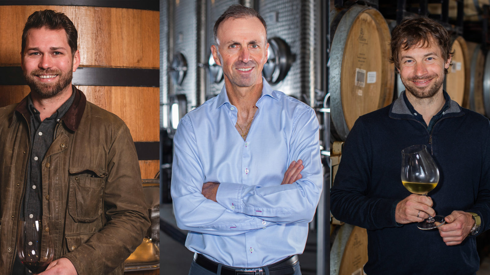 winemakers and proprietor in winery